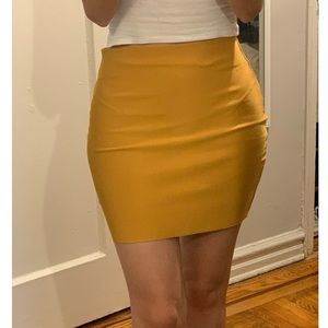 Forever 21 WOW Couture Gold Mini Skirt